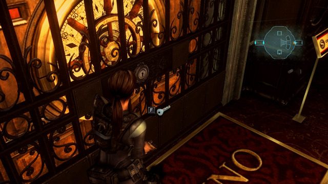 Musisz otworzyć za jego pomocą drzwi do kasyna, które znajdziesz pod pobliskimi schodami - Koszmar powraca | Epizod 4 | Resident Evil Revelations - Resident Evil: Revelations - poradnik do gry