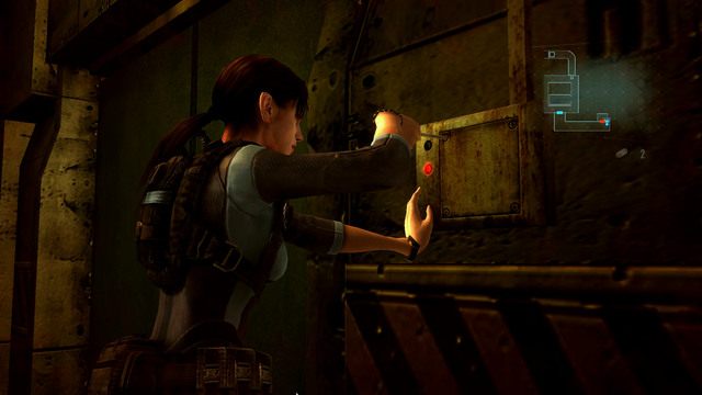 Dotrzesz w ten sposób do kolejnego przejścia, które musisz odblokować przez skrzynkę z prawej - Koszmar powraca | Epizod 4 | Resident Evil Revelations - Resident Evil: Revelations - poradnik do gry