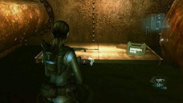 Po zejściu schodami na dół idź do pomieszczenia przed tobą - Ujawnione Sekrety - część II | Epizod 5 | Resident Evil Revelations - Resident Evil: Revelations - poradnik do gry