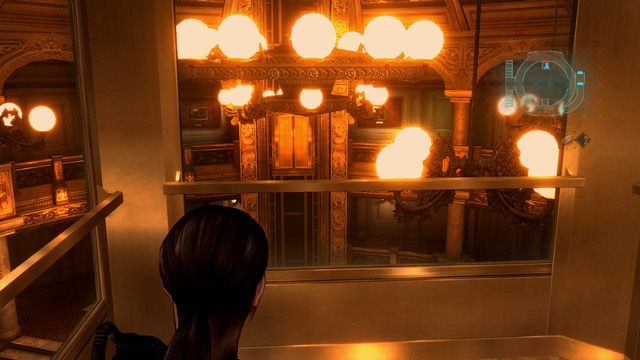 Wejdź do nie i wciśnij przycisk, a dostaniesz się do jasno oświetlonego hallu - Regia Solis - część I | Epizod 7 | Resident Evil Revelations - Resident Evil: Revelations - poradnik do gry