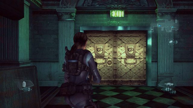 Musisz teraz udać się na drugi koniec tej części okrętu i odszukać duże wrota z symbolem koła - Regia Solis - część I | Epizod 7 | Resident Evil Revelations - Resident Evil: Revelations - poradnik do gry