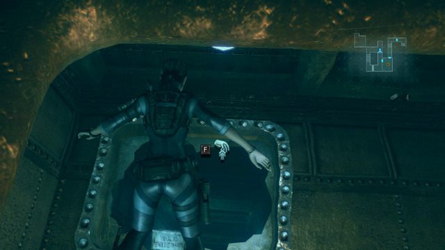 Za jedynymi otwartymi drzwiami płyń prosto, aż zobaczysz wąskie przejście w rozbitej szybie - Wszystko albo nic - część I | Epizod 8 | Resident Evil Revelations - Resident Evil: Revelations - poradnik do gry