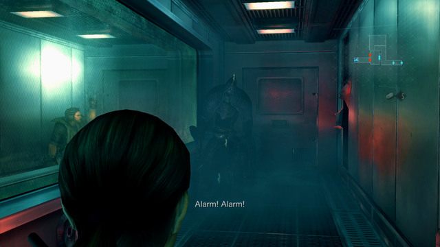 Stwór ten posiada kończynę przypominającą tarcze, która chroni go przez pociskami - Wszystko albo nic - część III | Epizod 8 | Resident Evil Revelations - Resident Evil: Revelations - poradnik do gry