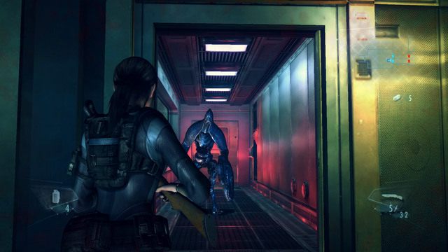 Stwór zadaje dość dużo obrażeń, jeśli trafi cię swoimi szponami, więc przygotuj się na wykonanie dobrego uniku - Wszystko albo nic - część III | Epizod 8 | Resident Evil Revelations - Resident Evil: Revelations - poradnik do gry