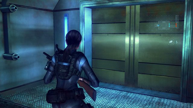 Stojąca niedaleko winda zabierze cię na kolejny poziom laboratorium - Wszystko albo nic - część III | Epizod 8 | Resident Evil Revelations - Resident Evil: Revelations - poradnik do gry