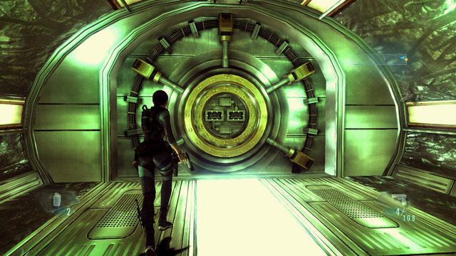 Idąc korytarzem cały czas prosto, dotrzesz do miejsca, gdzie przechowywany jest wirus - Wszystko albo nic - część III | Epizod 8 | Resident Evil Revelations - Resident Evil: Revelations - poradnik do gry