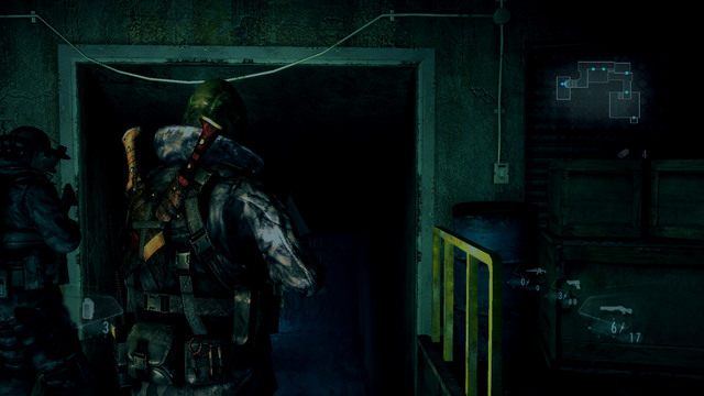 Na początku etapu idź cały czas prosto, podążając za swoim partnerem - Bez wyjścia - cześć I | Epizod 9 | Resident Evil Revelations - Resident Evil: Revelations - poradnik do gry