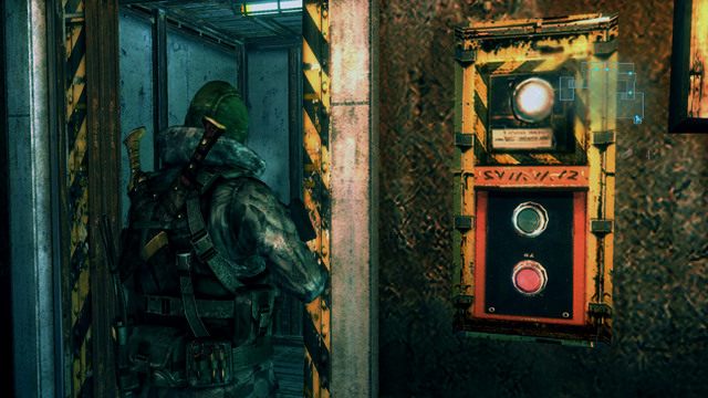 Mężczyzna zaprowadzi cię do windy, którą dotrzesz do poszukiwanego superkomputera - Bez wyjścia - cześć I | Epizod 9 | Resident Evil Revelations - Resident Evil: Revelations - poradnik do gry