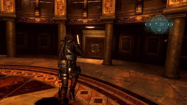 Gdy wcielisz się w postać Parkera, przejdź przez drzwi po drugiej stronie hallu - Splątane sieci - część I | Epizod 10 | Resident Evil Revelations - Resident Evil: Revelations - poradnik do gry