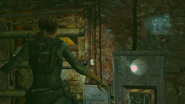 Dotrzesz w ten sposób do pomieszczenia z zakratowanymi drzwiami - Królowa nie żyje - część I | Epizod 12 | Resident Evil Revelations - Resident Evil: Revelations - poradnik do gry