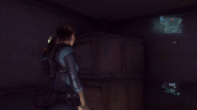 Na jednej ze skrzyni ukryto odcisk dłoni - Epizody 1-5 | Znajdźki - Handprints | Resident Evil Revelations - Resident Evil: Revelations - poradnik do gry