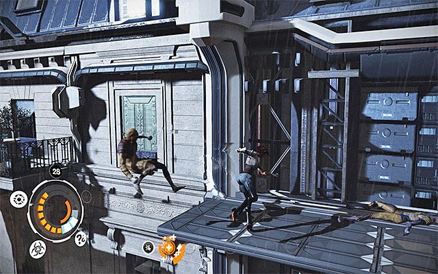 Tuż po wylądowaniu na opuszczonych panelach Nilin zostanie zaatakowana przez grupkę mutantów (Prowler Leaper) - Przeprawa przez zalaną dzielnicę | Epizod 5 w Remember Me - Remember Me - poradnik do gry