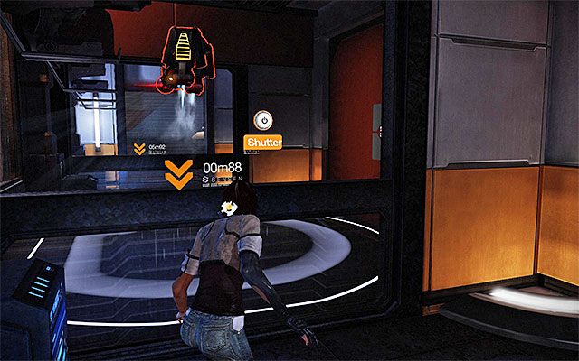 Odwróć się i traf po raz drugi w przycisk zasłony powiązanej z drugim boksem - Eksploracja pawilonu komercyjnego | Epizod 5 w Remember Me - Remember Me - poradnik do gry