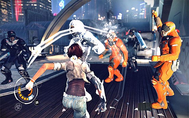 W drugiej części bitwy wezmą udział nowy elitarny strażnik (Elite Enforcer) oraz dość liczna grupa standardowych wartowników (Enforcer) (Heavy Enforcer) - Dotarcie do miejsca pobytu Scylli Cartier-Wells | Epizod 5 w Remember Me - Remember Me - poradnik do gry