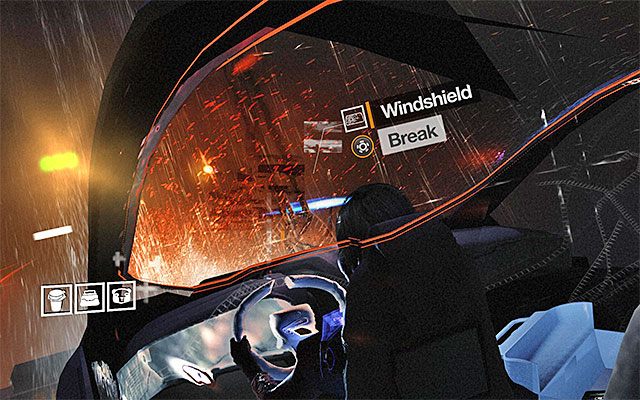 Na sam koniec wybierz zakłócenie związane z przednią szybą samochodu (Windshield), tak by pojawiły się na niej pęknięcia - Zmodyfikowanie wspomnień Scylli Cartier-Wells | Epizod 5 w Remember Me - Remember Me - poradnik do gry