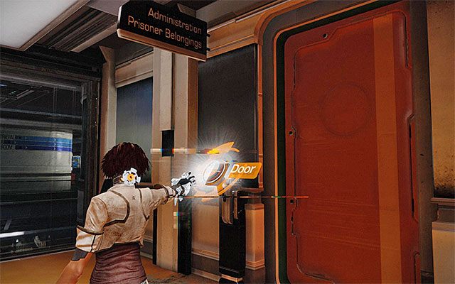 Podejdź teraz z naładowanym wytrychem do nieczynnego panelu sterowania drzwi i zachowaj się w taki sam sposób jak wcześniej, czyli namierz panel i wciśnij lewy przycisk myszy - Dotarcie do miejsca więzienia zaprzyjaźnionego łowcy | Epizod 6 w Remember Me - Remember Me - poradnik do gry