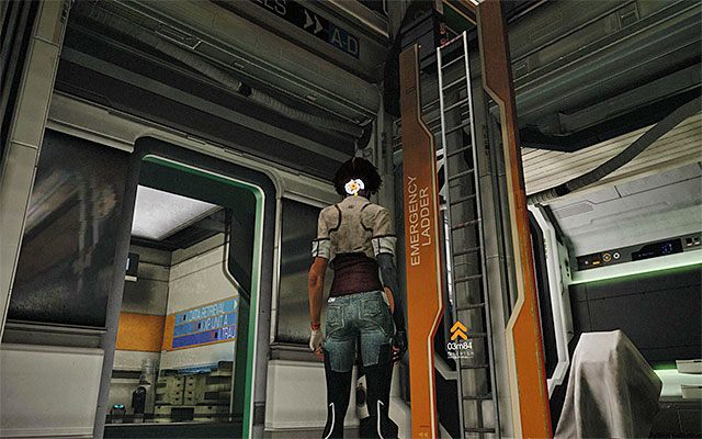 Wyrusz prosto, zatrzymując się przy drzwiach z oznaczeniem XP Unit A i odczekując aż automatycznie odblokowane zostanie dalsze przejście - Dotarcie do miejsca więzienia zaprzyjaźnionego łowcy | Epizod 6 w Remember Me - Remember Me - poradnik do gry