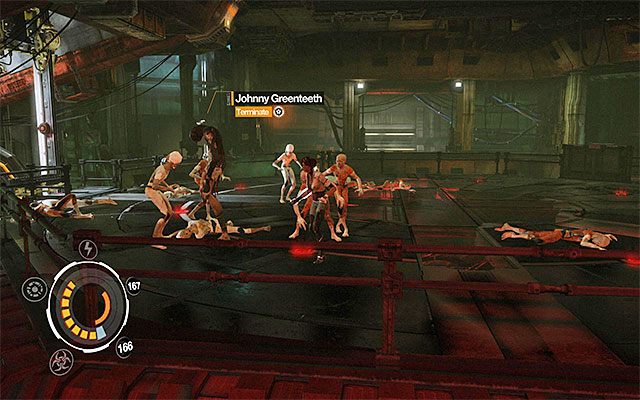 Musisz na przemian wykonywać opisane wyżej ruchy, czyli odpalać akcję Sensen DOS w połączeniu z atakowaniem bossa oraz biegać po arenie oczekując na regenerację wspomnianej zdolności - Pojedynek z bossem - Johnny Greenteeth | Epizod 6 w Remember Me - Remember Me - poradnik do gry