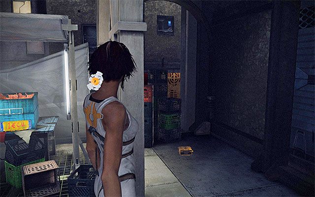 Odwróć się i skorzystaj ze zignorowanego wcześniej mostku, przedostając się do kolejnej części targowiska - Dotarcie w okolice baru Tommyego (część 2) | Epizod 1 w Remember Me - Remember Me - poradnik do gry