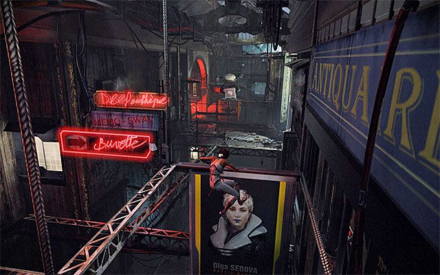 Wyrusz prosto, doskakując do znajdującej się na wprost od Ciebie krawędzi - Dotarcie w okolice baru Tommyego (część 2) | Epizod 1 w Remember Me - Remember Me - poradnik do gry