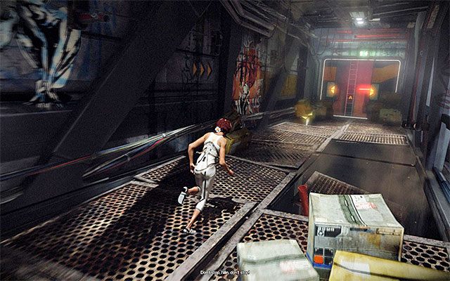 Przygotuj się, bo tuż po obejrzeniu krótkiej scenki przerywnikowej zmuszony zostaniesz do jak najszybszego opuszczenia niestabilnych balkoników - Dotarcie w okolice baru Tommyego (część 2) | Epizod 1 w Remember Me - Remember Me - poradnik do gry