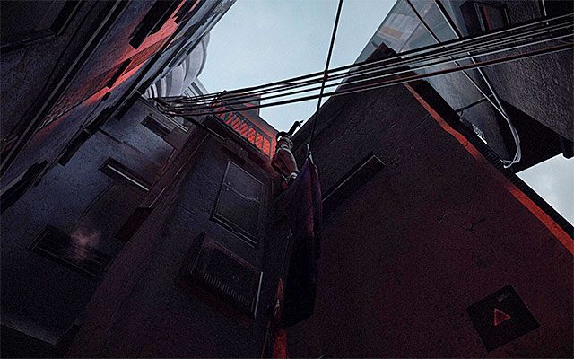 Ustaw się przy krawędzi, opuść się i przesuń w prawo - Dotarcie w okolice baru Tommyego (część 2) | Epizod 1 w Remember Me - Remember Me - poradnik do gry