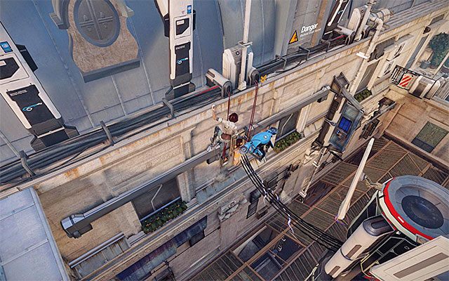 Przed Tobą kolejna scena, w trakcie której należy szybko przemieszczać się po krawędziach (tym razem pomyłka oznacza śmierć) - Dotarcie do rotundy świętego Michała | Epizod 2 w Remember Me - Remember Me - poradnik do gry