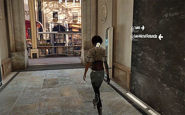 Złap się górnego gzymsu i udaj się w lewo, tak by powrócić do białej pionowej rury - Dotarcie do rotundy świętego Michała | Epizod 2 w Remember Me - Remember Me - poradnik do gry