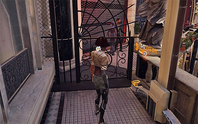 Po wysłuchaniu nowej rozmowy z Edgeem zbadaj interaktywny ekran i na początek skieruj się w lewo - Spotkanie się z łowcą wspomnień | Epizod 2 w Remember Me - Remember Me - poradnik do gry