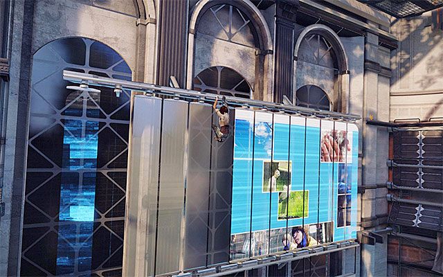 Przed Tobą nowa scena z udziałem aktywnego billboardu - Dotarcie na dach budynku | Epizod 2 w Remember Me - Remember Me - poradnik do gry