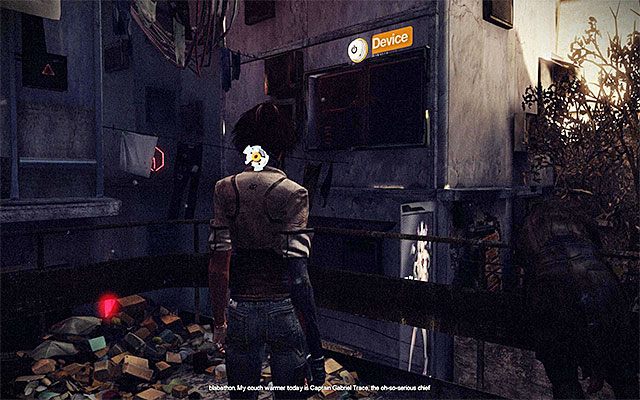 Idź dalej, zatrzymując się przy większych prawych schodach - Przeprawa przez pierwszą część slumsów | Epizod 3 w Remember Me - Remember Me - poradnik do gry