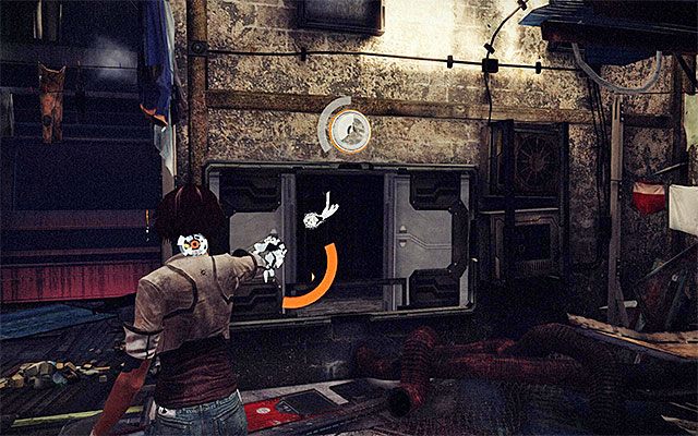 Eksplorację tej okolicy rozpocznij od zlokalizowania pokazanego na dołączonym screenie interaktywnego włazu, w który możesz wycelować z pomocą Spammera - Przeprawa przez pierwszą część slumsów | Epizod 3 w Remember Me - Remember Me - poradnik do gry