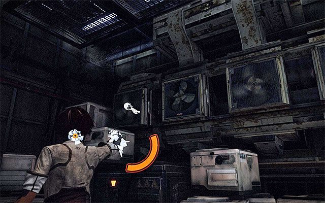 Skorzystaj z drabinki i ruszaj dalej, doskakując do wystającej poziomej belki i automatycznie do nowej stabilnej platformy - Przeprawa przez drugą część slumsów | Epizod 3 w Remember Me - Remember Me - poradnik do gry