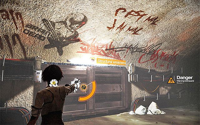 Po zakończonych walkach wyrusz prosto, docierając do końcowej części metalowej platformy - Odnalezienie Johnnyego Greenteetha | Epizod 3 w Remember Me - Remember Me - poradnik do gry