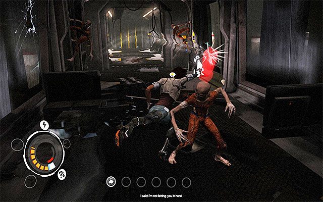 Dopiero teraz zaatakuj zgromadzone w okolicy mutanty, przy czym wyczekuj momentu, w którym na ekranie ponownie pojawi się licznik upływu czasu - Dokonanie kradzieży wspomnień Johnnyego Greenteetha | Epizod 3 w Remember Me - Remember Me - poradnik do gry