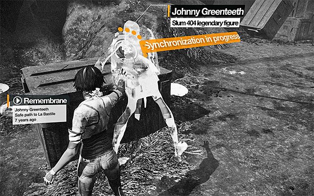 Ustaw się przy ostatniej już wirtualnej projekcji - Dotarcie w okolice wejścia do Twierdzy w Bastylii | Epizod 3 w Remember Me - Remember Me - poradnik do gry