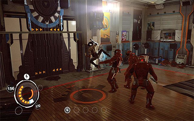 Jak zapewne zauważyłeś użycie bomby logicznej pozbawiło tarcz wszystkich oponentów, którzy przebywali w pobliżu eksplodującego wartownika - Przeprawa przez drugą część więzienia | Epizod 4 w Remember Me - Remember Me - poradnik do gry