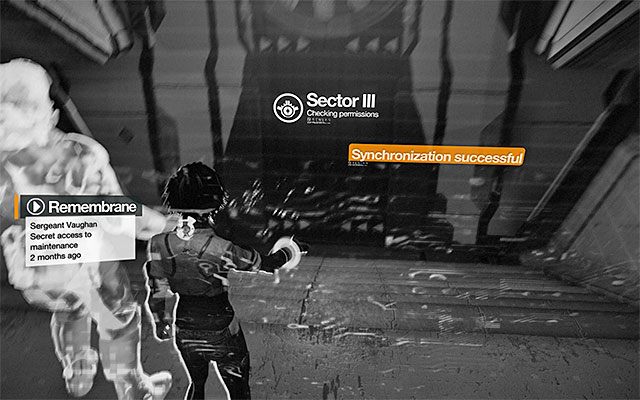 Skręć w prawo i skorzystaj ze schodów prowadzących do miejsca odtworzenia kolejnej wirtualnej projekcji - Przeprawa przez drugą część więzienia | Epizod 4 w Remember Me - Remember Me - poradnik do gry