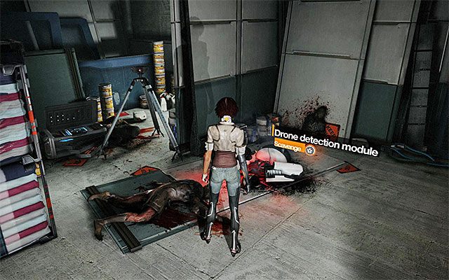 Zgodnie z sugestią Edgea podejdź do zniszczonego przez mutanty drona i zbadaj go celem zdobycia modułu detekcyjnego (Drone Detection Module) - Dotarcie do głównej części więzienia | Epizod 4 w Remember Me - Remember Me - poradnik do gry