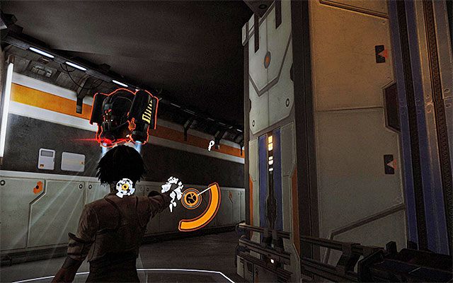 Po wyjściu z celi skręć na początek w lewo, wyruszając w stronę nieruchomego (ale w pełni aktywnego - Przeprawa przez pierwszą część więzienia | Epizod 4 w Remember Me - Remember Me - poradnik do gry