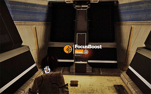 Raz jeszcze wyrusz za dronem, chowając się we wnęce pod ścianą, do której był przyklejony pasożyt - Przeprawa przez pierwszą część więzienia | Epizod 4 w Remember Me - Remember Me - poradnik do gry