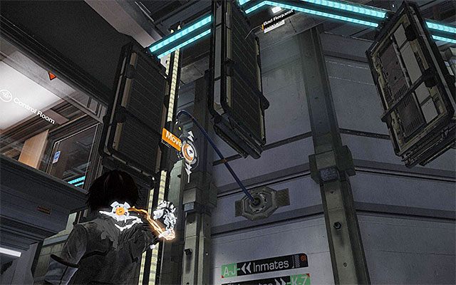 Wyjdź z windy i rozpocznij eksplorację okolicy, mijając po drodze punkt medyczny (SAT Hatch) oraz interaktywny ekran - Odnalezienie elektronicznego wytrycha | Epizod 6 w Remember Me - Remember Me - poradnik do gry