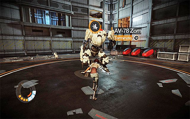 Po tym jak Zorn zostanie ogłuszony podbiegnij do robota i wciśnij klawisz/przycisk interakcji (akcja Terminate) - Podróż windą towarową | Epizod 7 w Remember Me - Remember Me - poradnik do gry