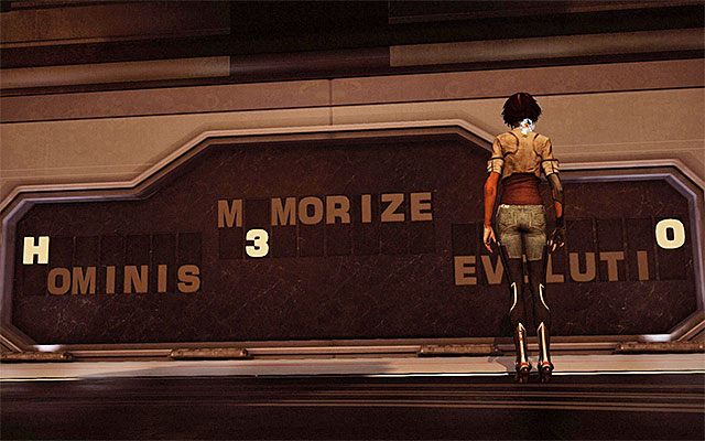 Założeniem tej zagadki jest użycie ulepszenia Force Spammer do przesunięcia ściśle określonych elementów napisu widocznego na ścianie - Uzyskanie dostępu do Sześcianu Koncepcji | Epizod 7 w Remember Me - Remember Me - poradnik do gry