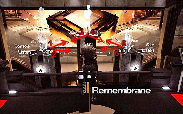 Rozwiązanie drugiej zagadki przedstawia się następująco - Uzyskanie dostępu do Sześcianu Koncepcji | Epizod 7 w Remember Me - Remember Me - poradnik do gry