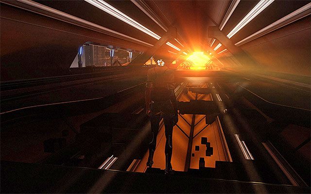 Wysłuchaj komentarza Edgea, upewnij się, że pozbierałeś okoliczne sekrety i wejdź do windy, która zawiezie Cię do długiego tunelu prowadzącego w stronę Sześcianu Koncepcji (Conception Cube) - Wejście do Sześcianu Koncepcji | Epizod 7 w Remember Me - Remember Me - poradnik do gry