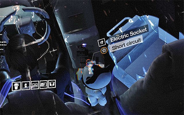 Ostatnie szóste zakłócenie związane jest z gniazdem elektrycznym (Electric Socket) zlokalizowanym na desce rozdzielczej samochodu - Wywołanie błędu pamięci | Epizod 8 w Remember Me - Remember Me - poradnik do gry