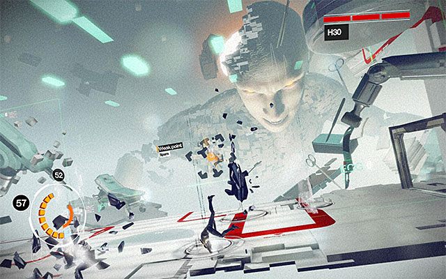 H3O przystąpi teraz do bombardowania areny pociskami - Pojedynek z bossem - H3O - pierwsza część | Epizod 8 w Remember Me - Remember Me - poradnik do gry