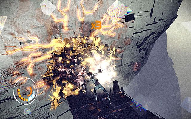 Podobnie jak wcześniej, odczekaj spokojnie aż Nilin przemieści się w pobliże bossa i odpali automatycznie Furię Sensen - Pojedynek z bossem - H3O - druga część | Epizod 8 w Remember Me - Remember Me - poradnik do gry