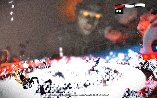 Nie śpiesz się z odpalaniem specjalnych akcji, tylko postaraj się zgromadzić co najmniej dwie pełne jednostki na pasku skupienia (Focus Gauge) - Pojedynek z bossem - H3O - trzecia część | Epizod 8 w Remember Me - Remember Me - poradnik do gry